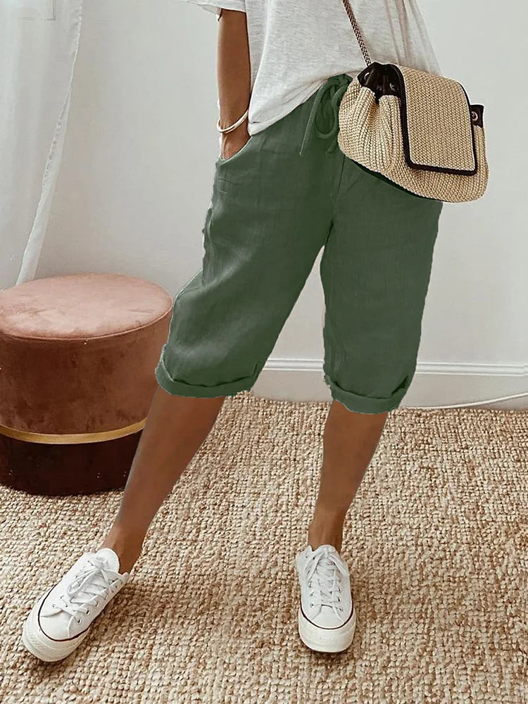 Kvinnors Shorts Elegant Design Högkvalitativt Material-3