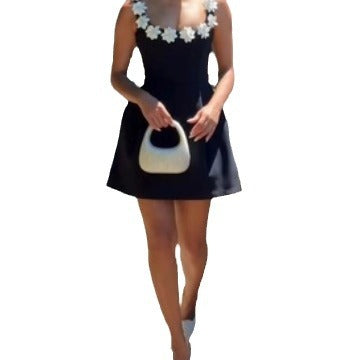 Kvinnors Glittrig Miniklänning Off-Shoulder A-Linjeformad Polyester 2