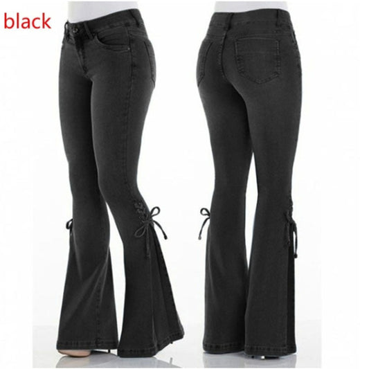 Kvinnors Mikrobyxor Medium Midja Denim 0