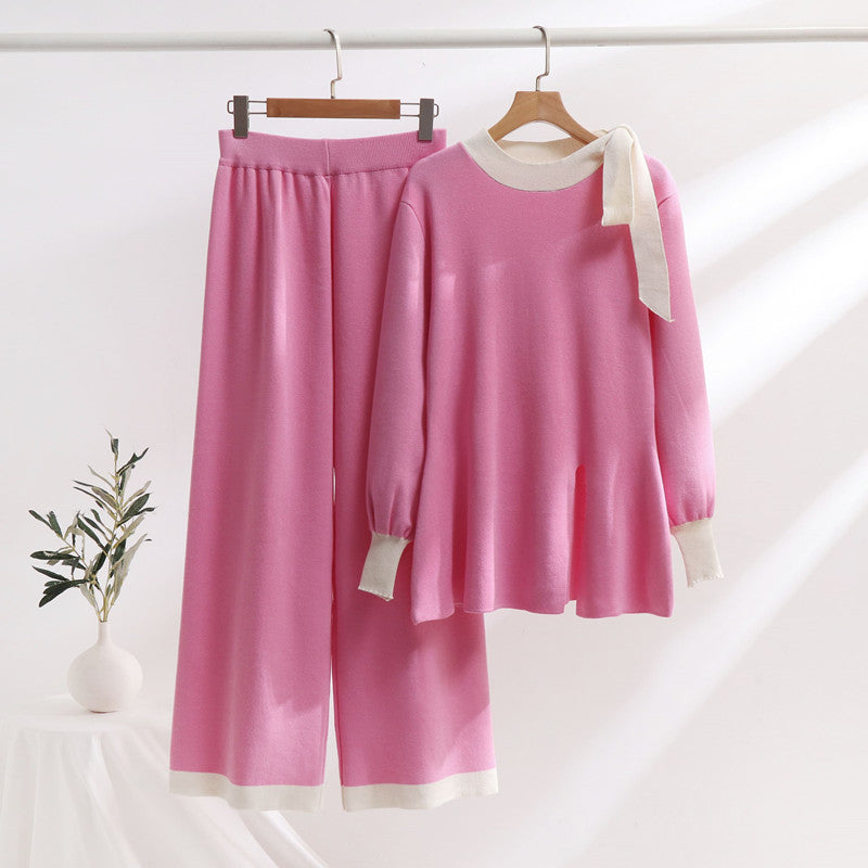 Kvinnors Två-Dels Set Slim-Fit Hög Midja Viskosfiber 2