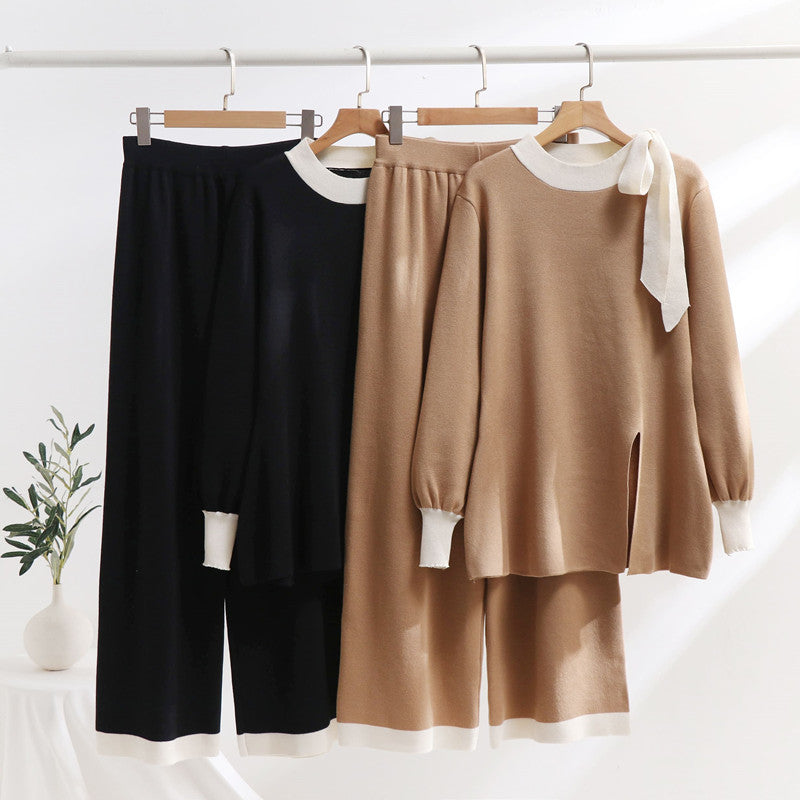 Kvinnors Två-Dels Set Slim-Fit Hög Midja Viskosfiber 5