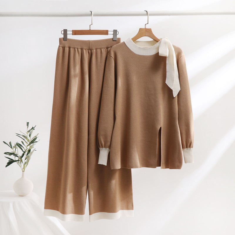 Kvinnors Två-Dels Set Slim-Fit Hög Midja Viskosfiber 6