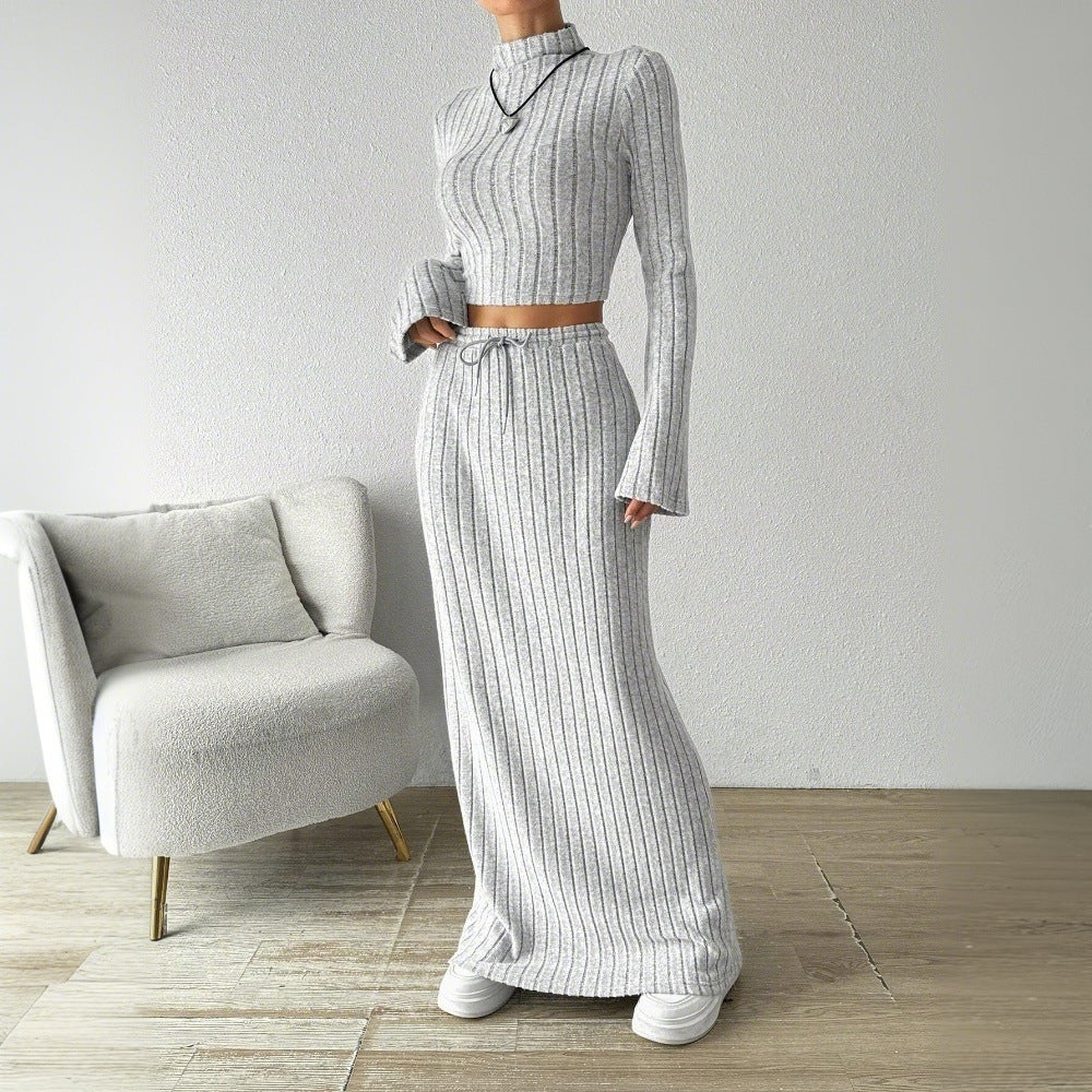 Kvinnors Två-deluppsättning Minimalistisk Pendelstickning Polyester 0