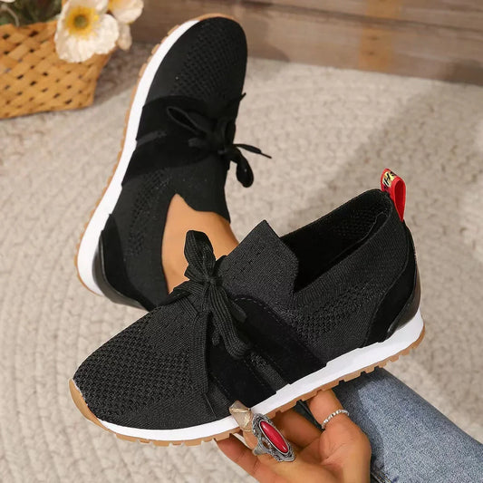 Kvinnors Sneakers Snörning Mesh Design-1