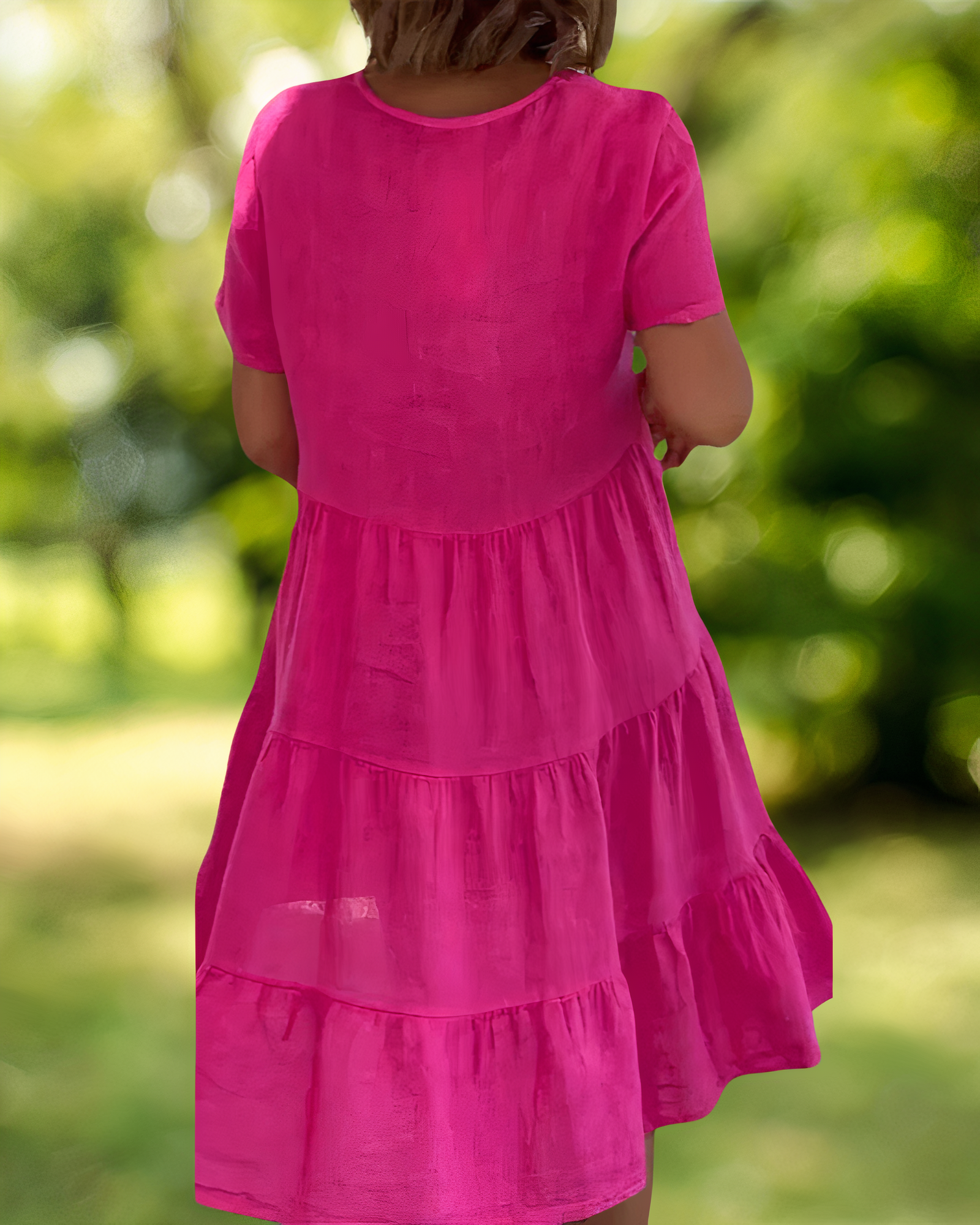 Variant image for Dam Klänning Elegant Design Bomull och Linne-1