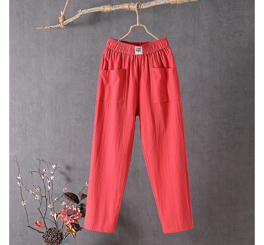 Herrbyxor Linnebyxa Herr Lätt Passform Bomull och Linne 2