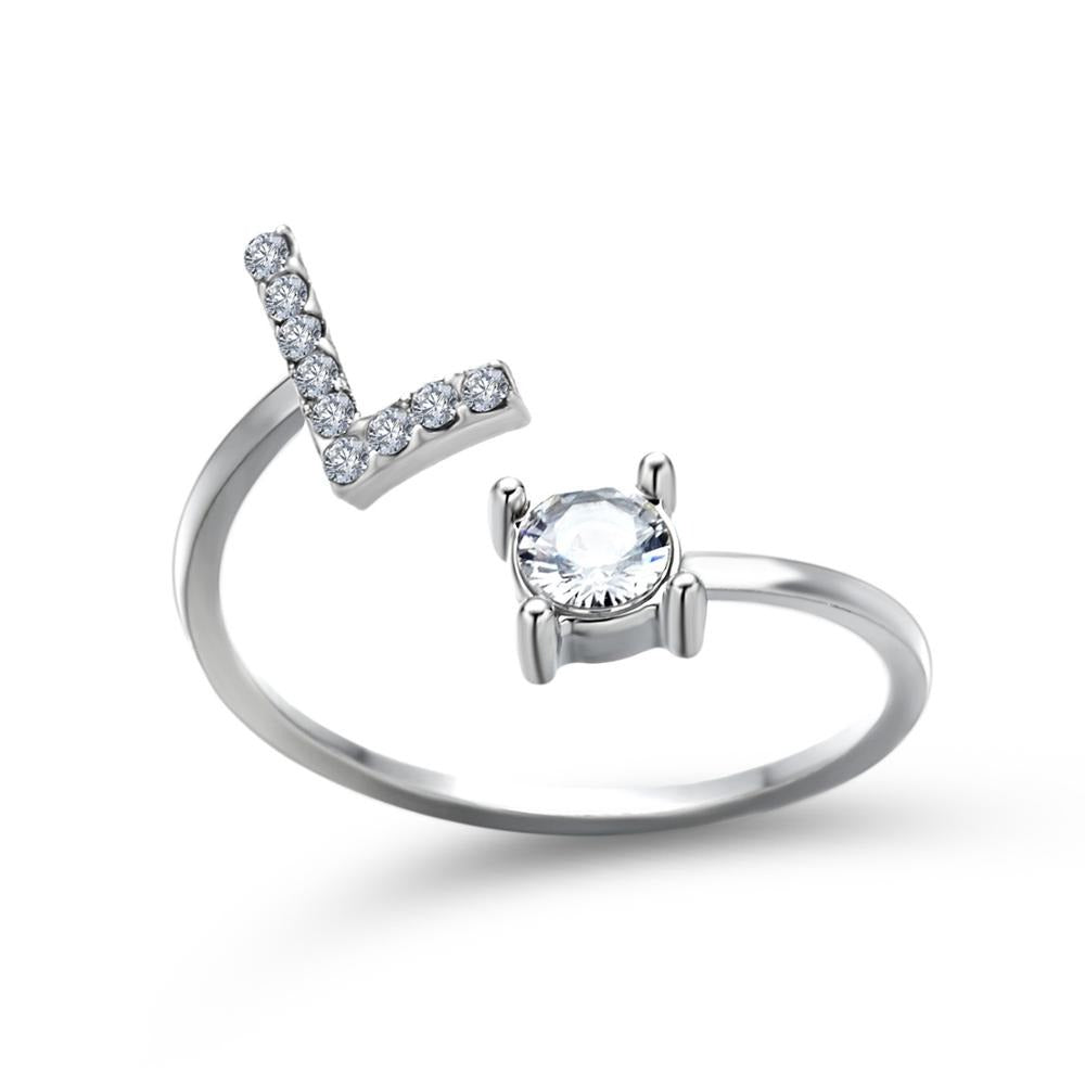 Variant image for Anpassningsbar Ring med Bokstäver i Metall för Män och Kvinnor-24