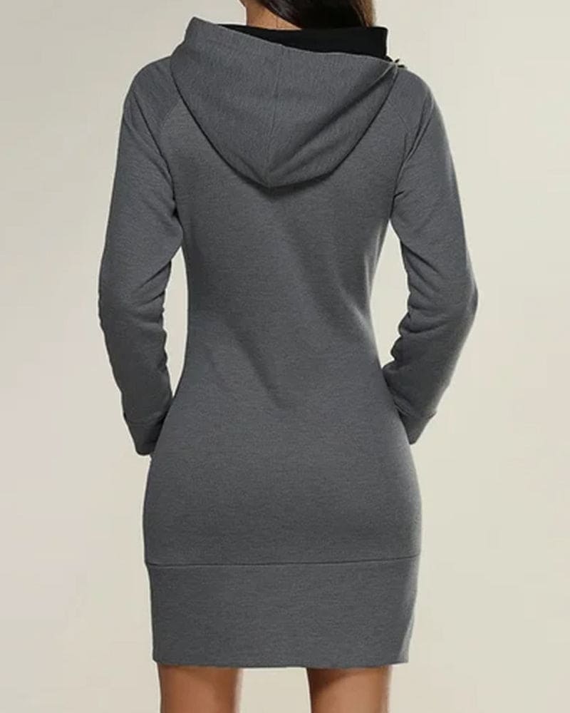 Lång Hoodie Dam Avslappnad Mjuk Material 2