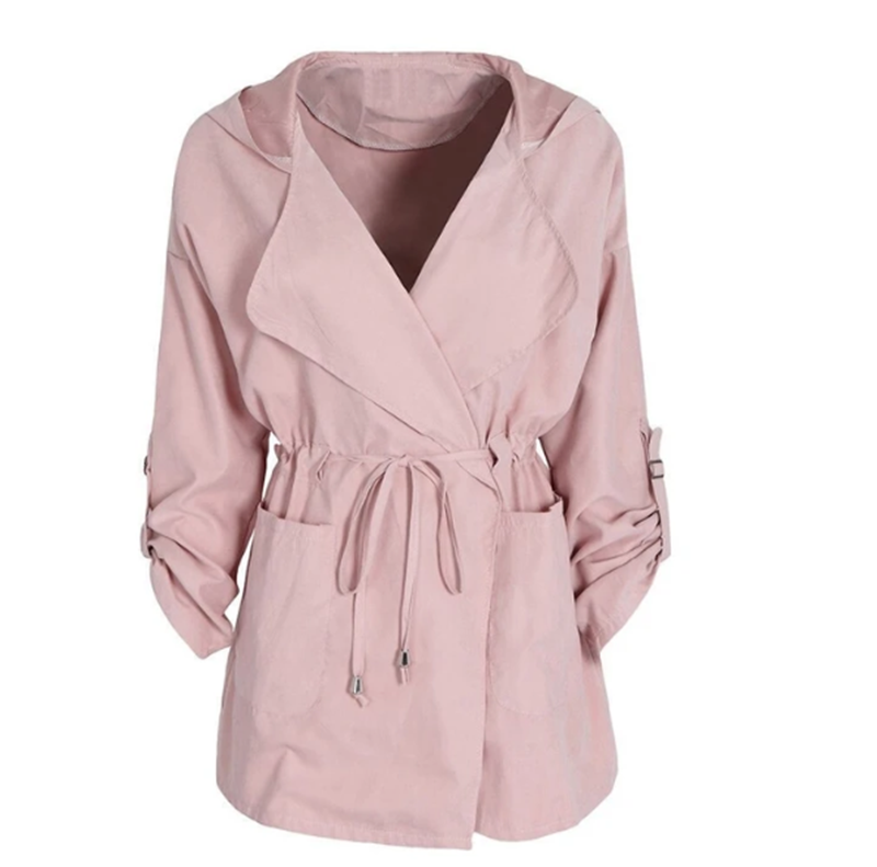 Lång Vinterrock Dam Casual Polyester Streetwear 1