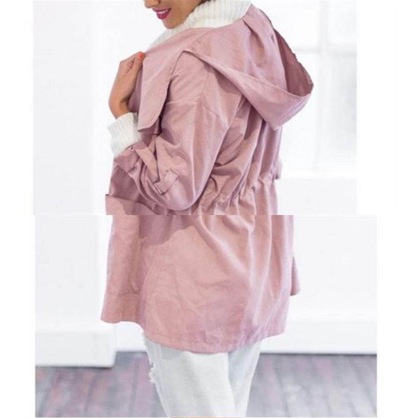 Lång Vinterrock Dam Casual Polyester Streetwear 2