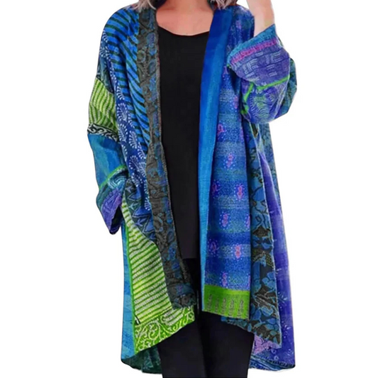 Dam Oversized Kofta Ăppen Front Bomull-1