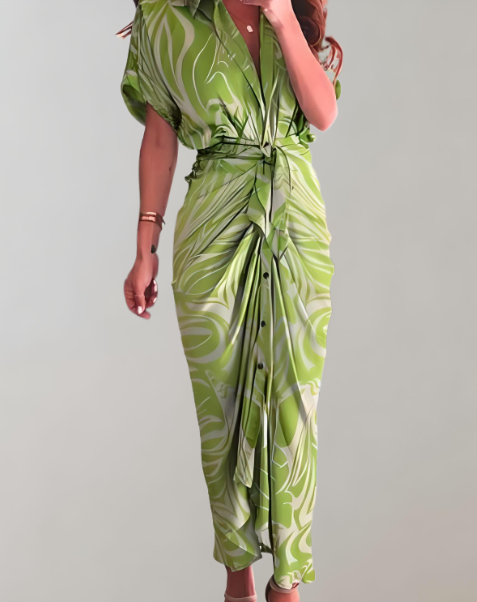 Variant image for Långklänning Dam Skräddarsydd Mjuk Tyg för Fest och Bröllop-13