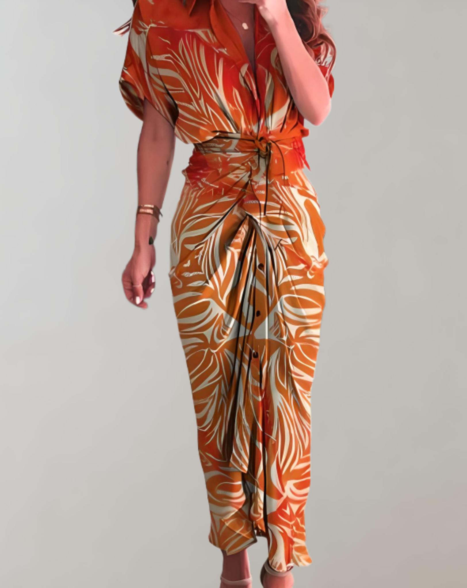 Variant image for Långklänning Dam Skräddarsydd Mjuk Tyg för Fest och Bröllop-9