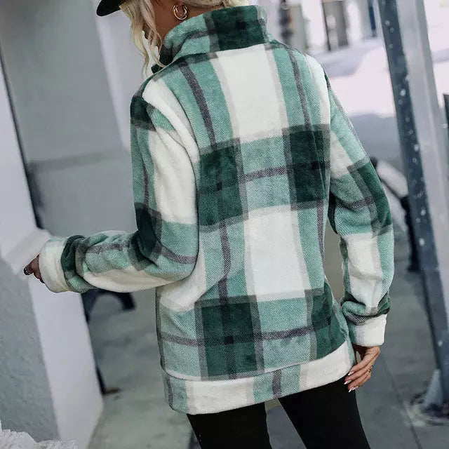 Damjacka Plysch Avslappnad Bomull och Polyester-3