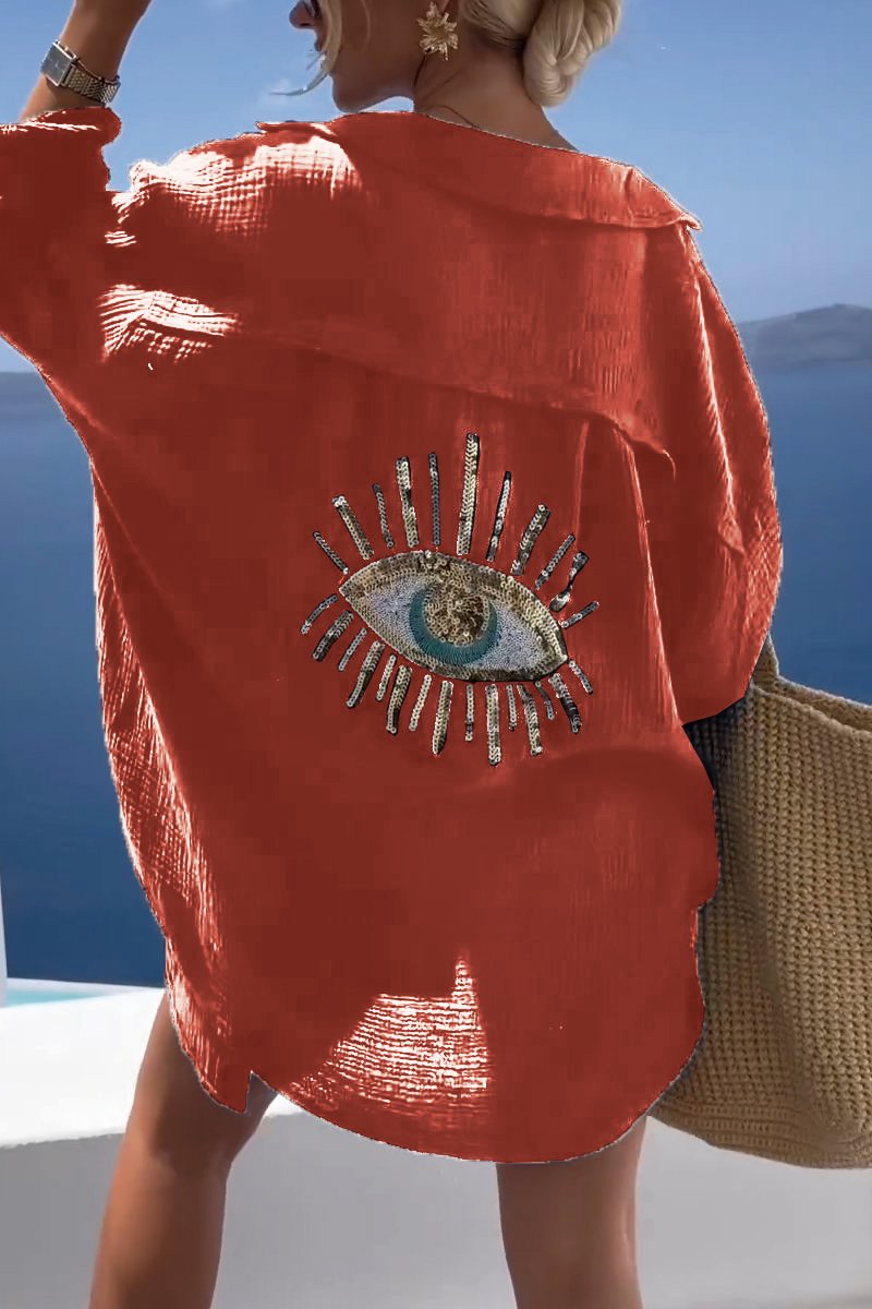 Variant image for Dam Långärmad Blus Löst Snitt 100% Bomull-33