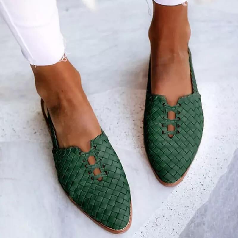 Kvinnors Läder Sandaler Handgjorda Komfort-3