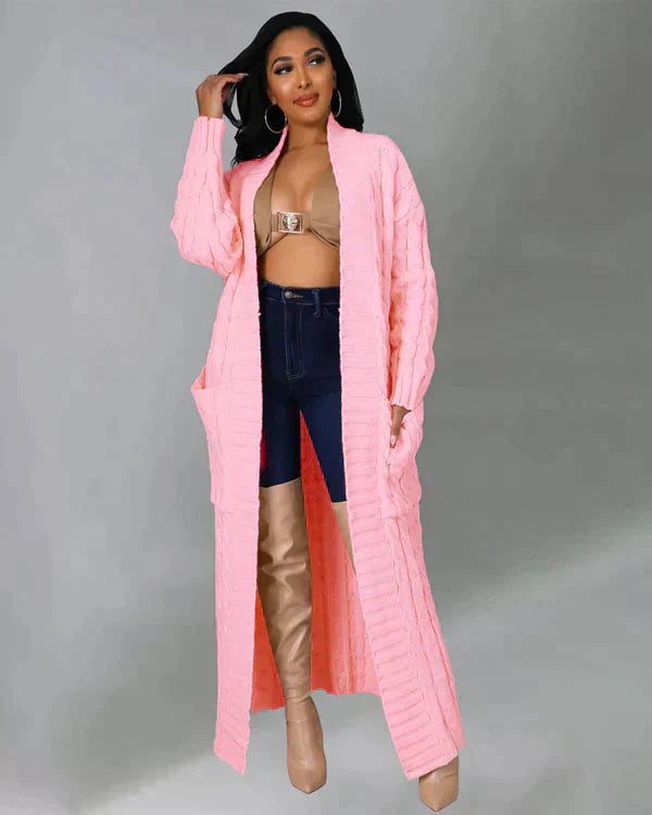 Variant image for Lång Kofta Dam V-ringning Mjuk Bomull-71