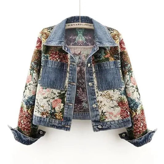Herrenjacke Denim mit Einzigartigem Druckdesign – Bequeme Casual Passform für Frühling und Herbst 1