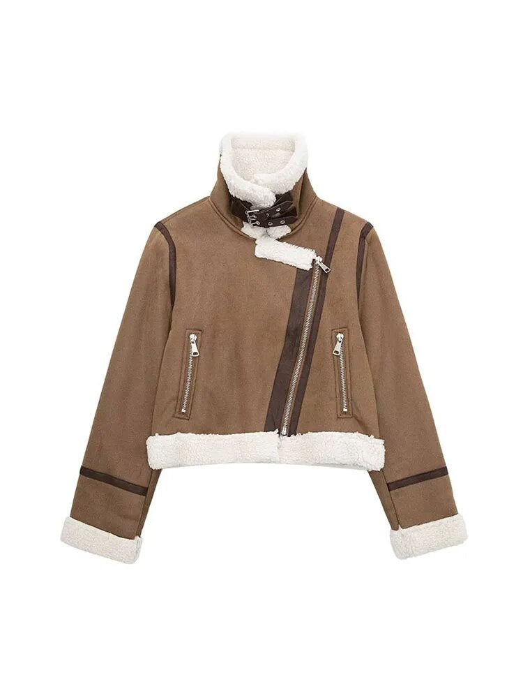 Dam Pälsjacka Klassisk Fuskpäls Med Elegant Design-4