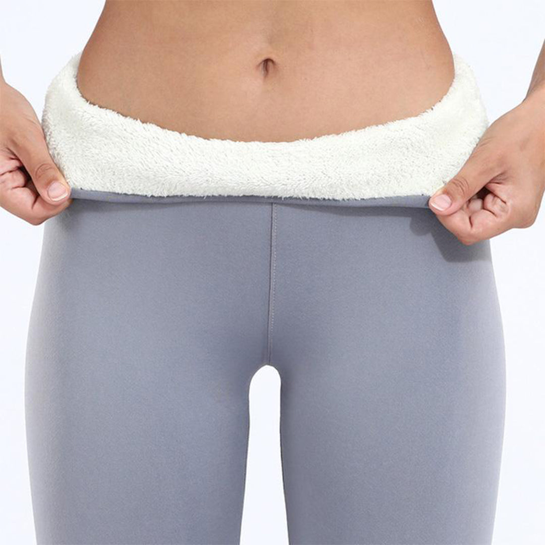 Damleggings Fleece Vinter Hög Midja Termisk Komfort 8