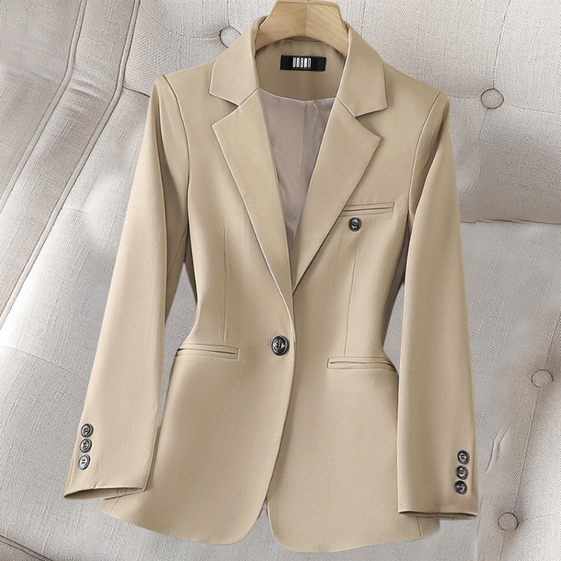 Dam Blazer Elegant Design Högkvalitativt Tyg Chic Passform-2