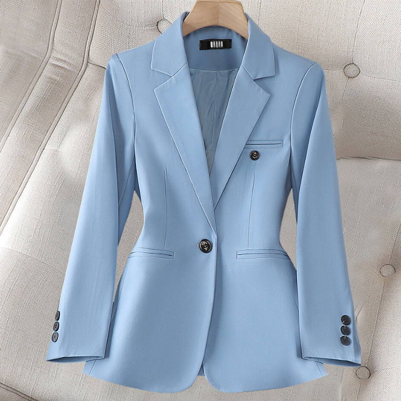 Dam Blazer Elegant Design Högkvalitativt Tyg Chic Passform-1