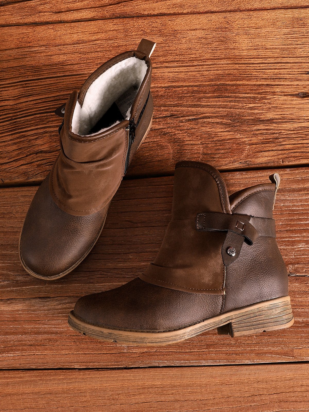 Dam Stövlar Ekosläder Modern Design med Vadderad Innersula-3