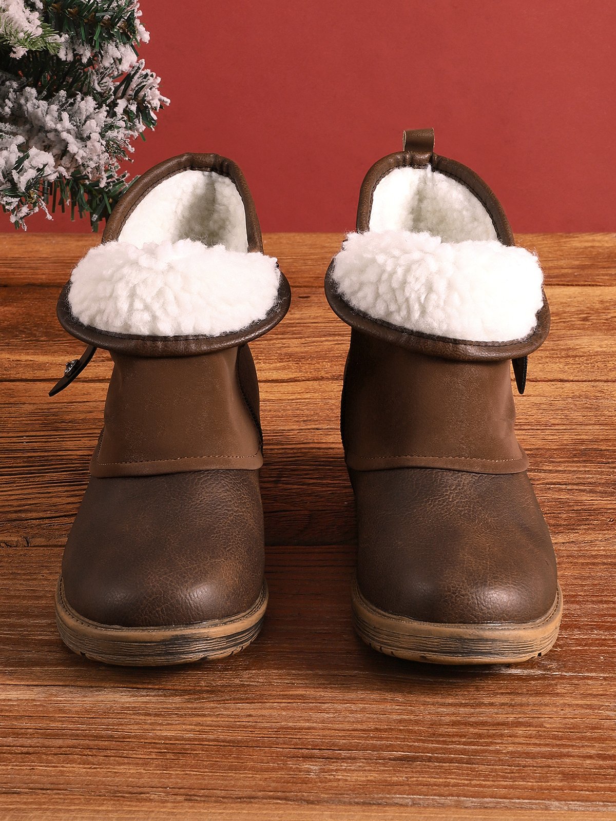 Dam Stövlar Ekosläder Modern Design med Vadderad Innersula-5