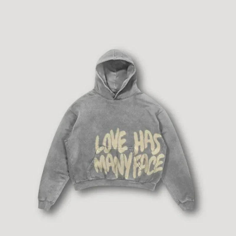 Unisex Hoodie Grafisk Design 100% Bomull Streetwear-3