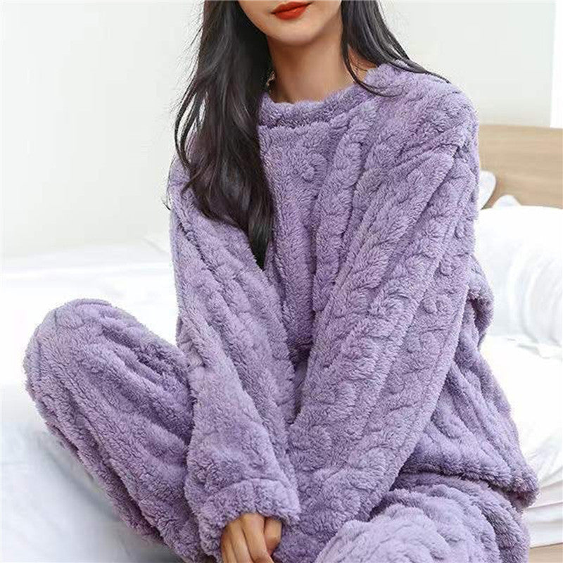 Variant image for Dam Fleece Pyjamas Set Mysig och Bekväm-6