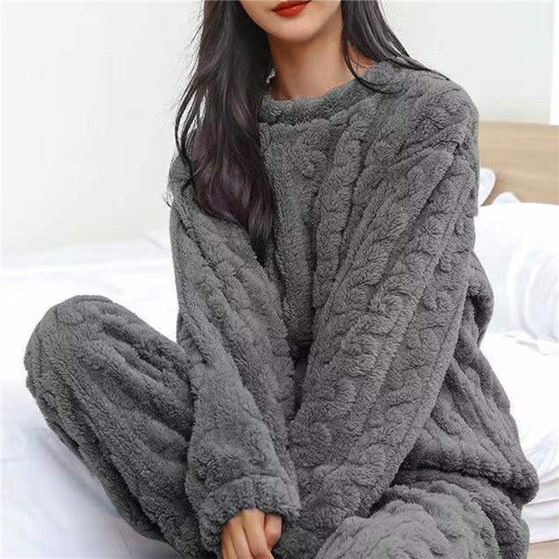 Variant image for Dam Fleece Pyjamas Set Mysig och Bekväm-2