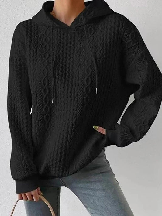 Hoodie Herr Avslappnad Stil Blandat Material för Vinter-1
