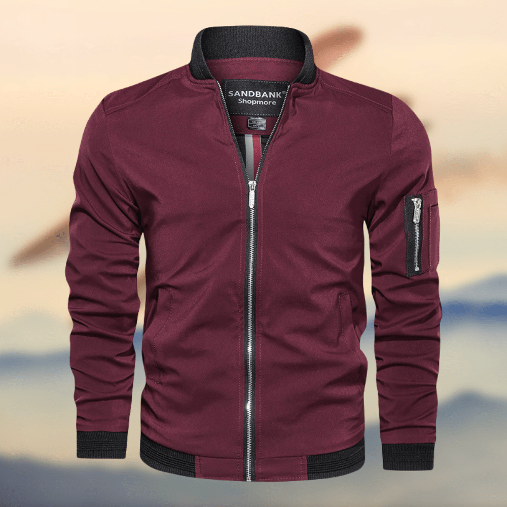 Herrjacka Modern Bomberjacka Lätt Material 3