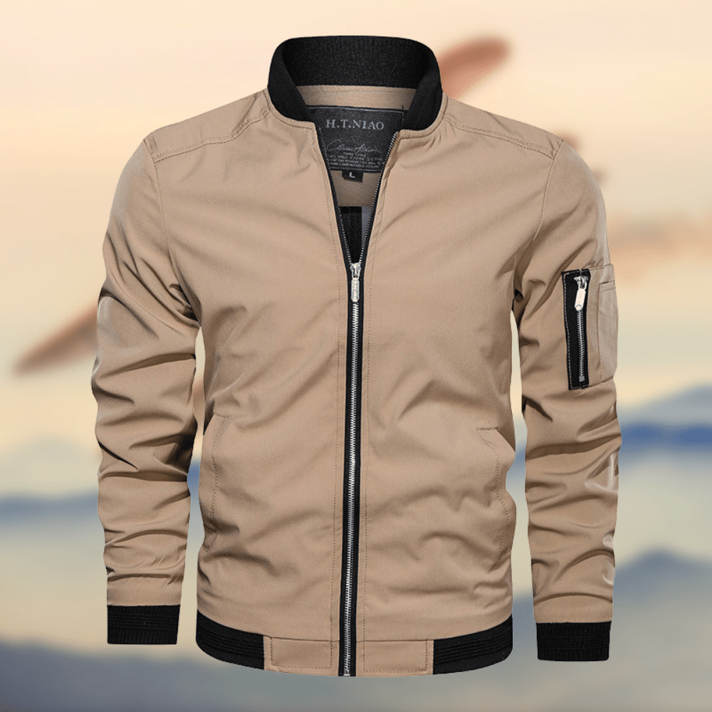 Herrjacka Modern Bomberjacka Lätt Material-4