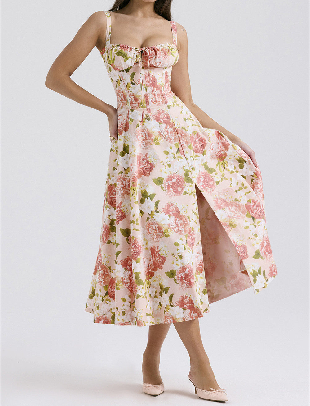 Variant image for Kvinnors Midi Klänning Elegant Högkvalitativt Tyg-27