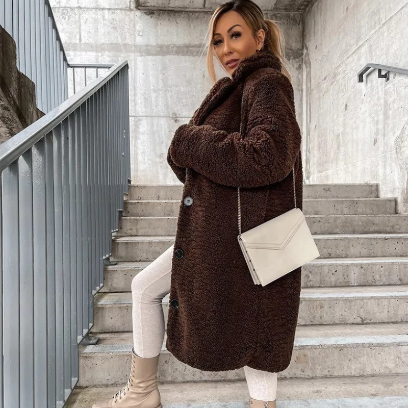 Kvinnors Kappa i Konstgjord Päls för Vinter 3