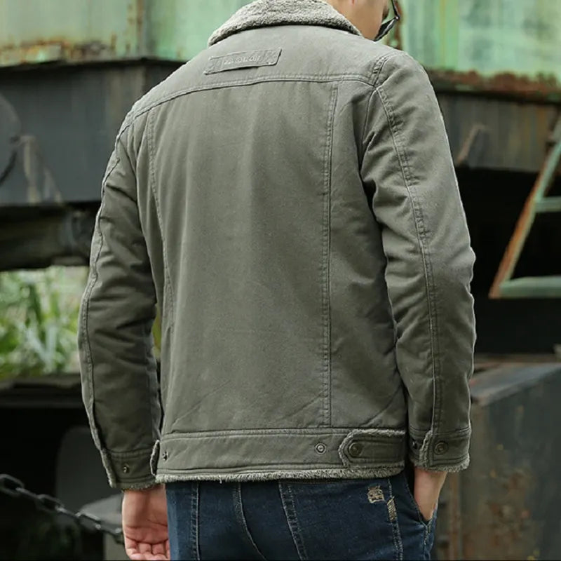 Herrjacka Vinter Denim med Teddyfoder-3
