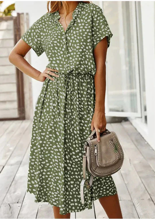 Dam Sommarklänning Vintage Lätt Material för Midsommar och Bröllopsgäst-5