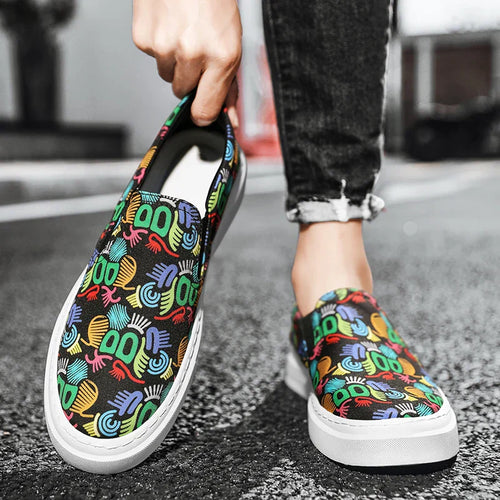 Dam Sneakers Färgglad Slip-On Duk-1