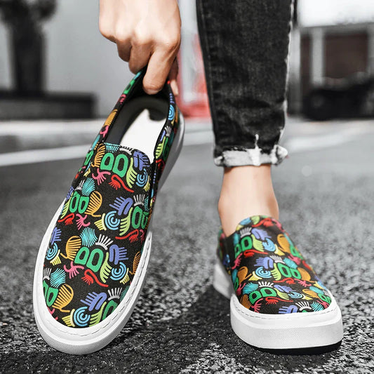 Dam Sneakers FĂ€rgglad Slip-On Duk-1
