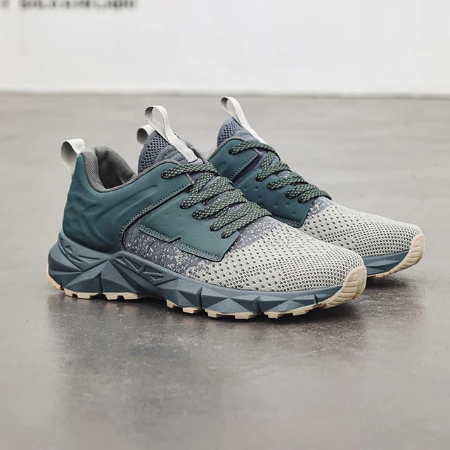 Herr Sneakers Lätta Stickat Material för Träning och Vardag-3