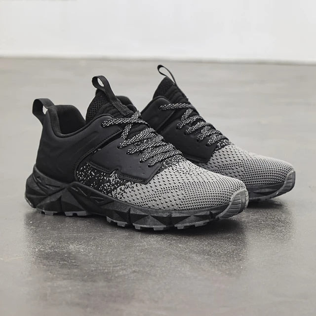 Herr Sneakers Lätta Stickat Material för Träning och Vardag-5