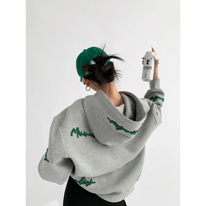 Damjacka med Huva Modern Polyester Trendig Design-6