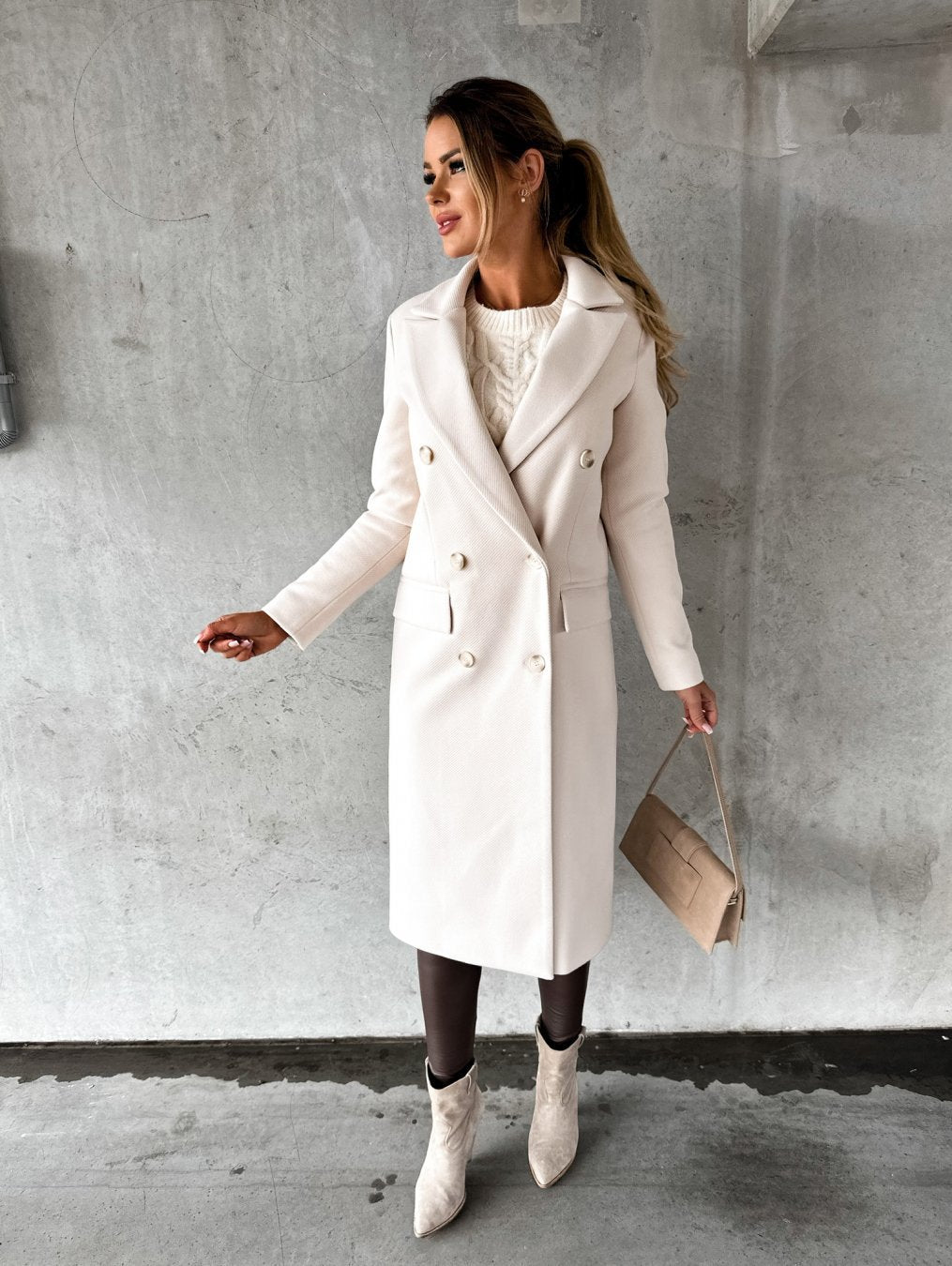 Kvinnors Blazer Modern Stil Högkvalitativt Tyg-2