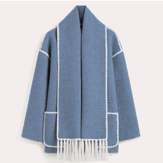 Variant image for Kvinnor Kappa med Tofsar Ull Polyester Elegant Normal Längd-25