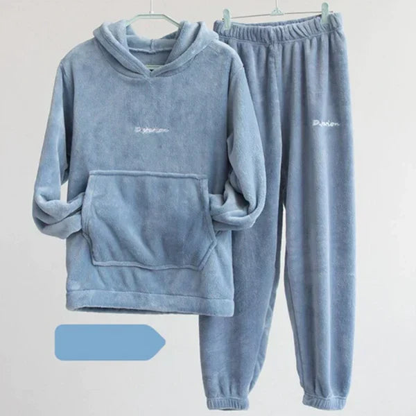 Dam Hoodie och Byxor Set Avslappnad Blandad Fiber Höststil 9
