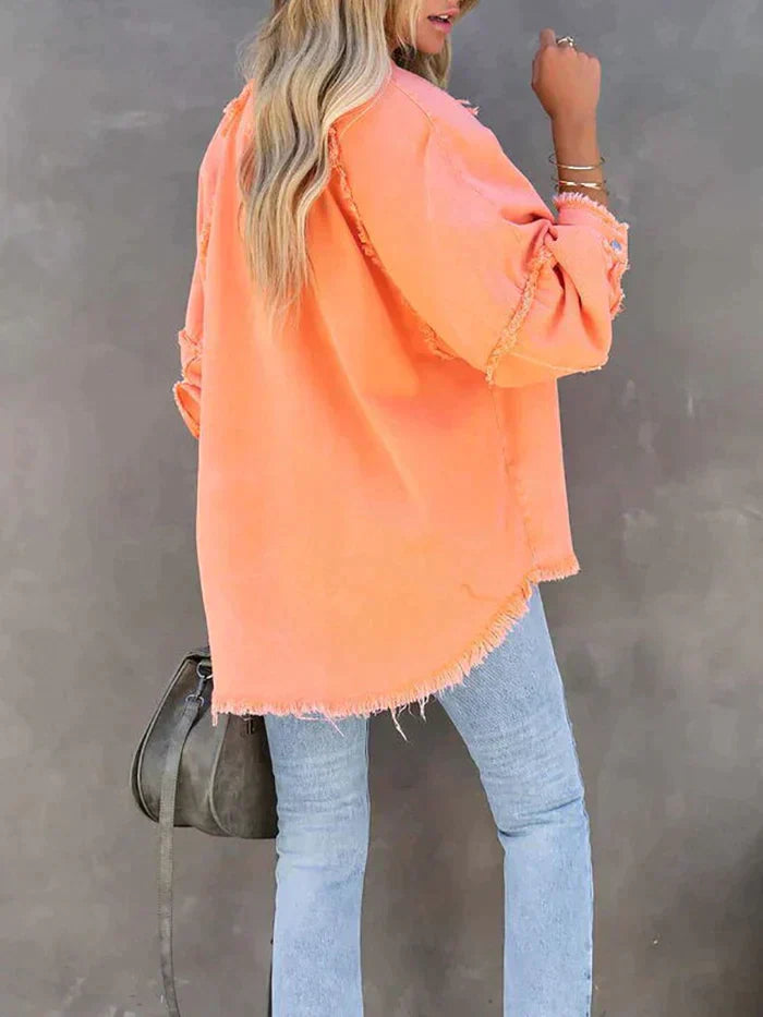 Vintage Jeansjacka Dam i Denim – Avslappnad Passform med Tidlös Stil 5