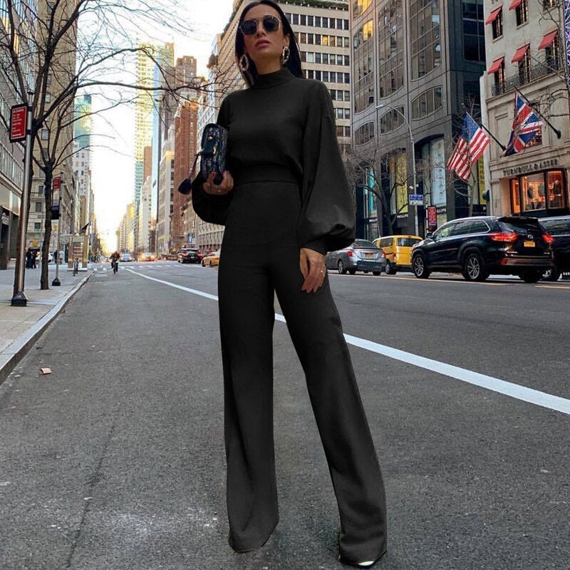 Dam Overall Halv Krage Elegant Högkvalitativt Tyg-5