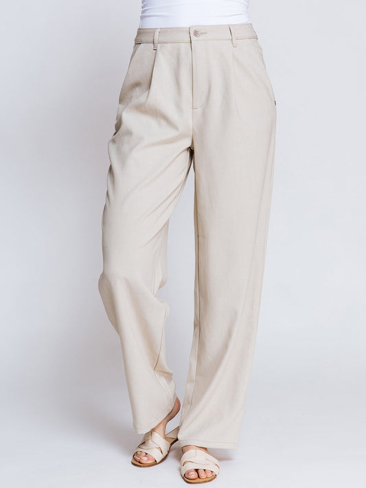 Snygga Byxor Dam Vid Ben Casual Fit Polyester-1