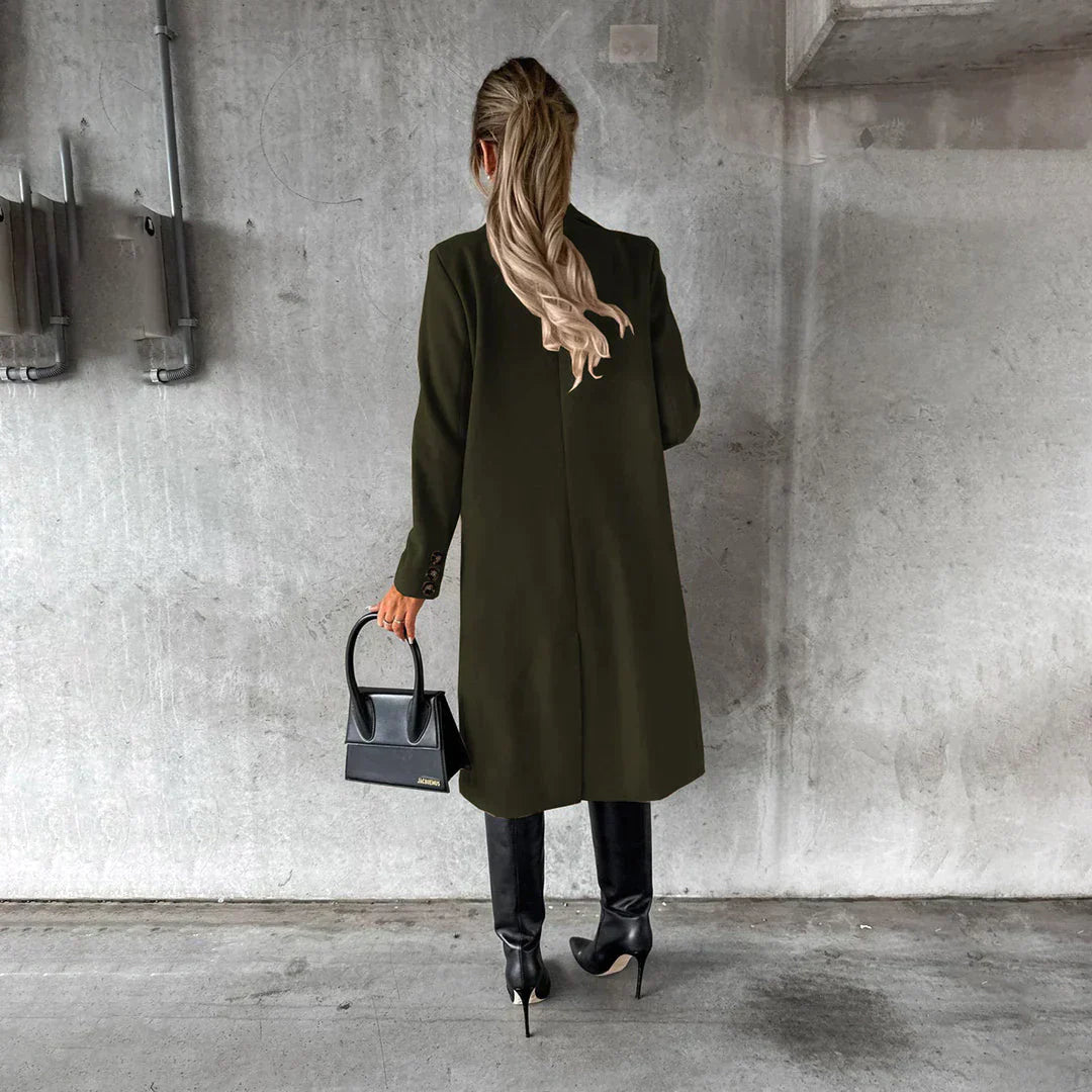 Dam Vinterjacka Lång Modern Design Högkvalitativa Syntetiska Fibrer 4